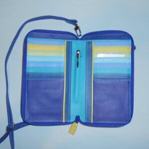 MyWalit Zip Round Multi Purse Crossbody with Shoulder Strap Seascape